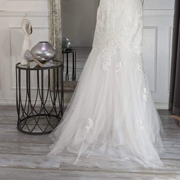 Off White Formal Evening Wedding Dress Gown - Picture 4 of 4